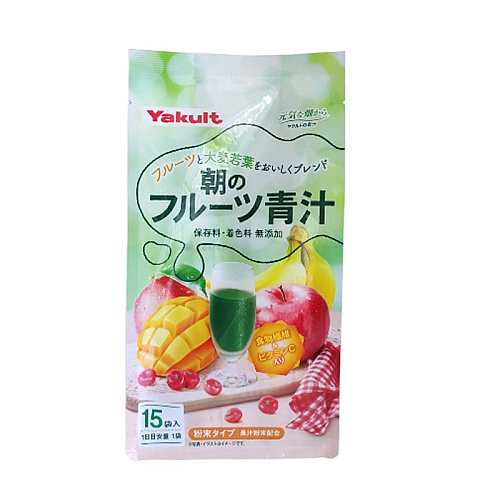 Yakult Morning Fruit Aojiru (15pack) / តែបៃតង